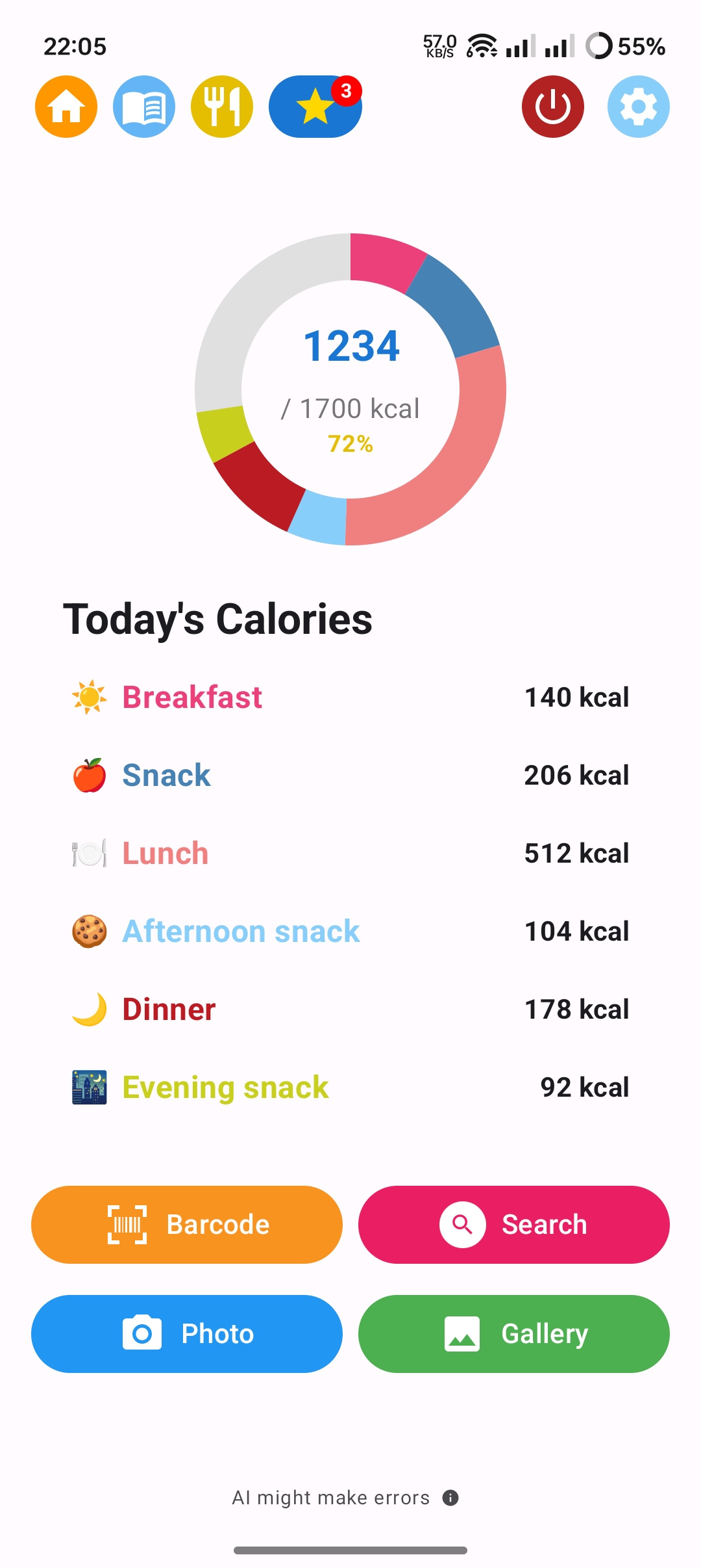 calorias ai nutrition tracker calorie counter home page